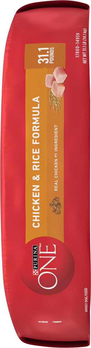 slide 9 of 9, ONE Purina ONE Chicken and Rice Formula Dry Dog Food, 31.1 lb