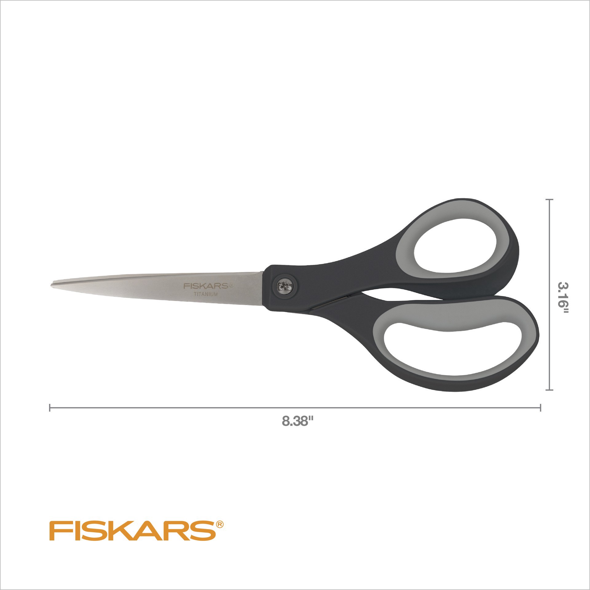 slide 2 of 6, Fiskars 8" Black Scissors, 2ct., 2 ct