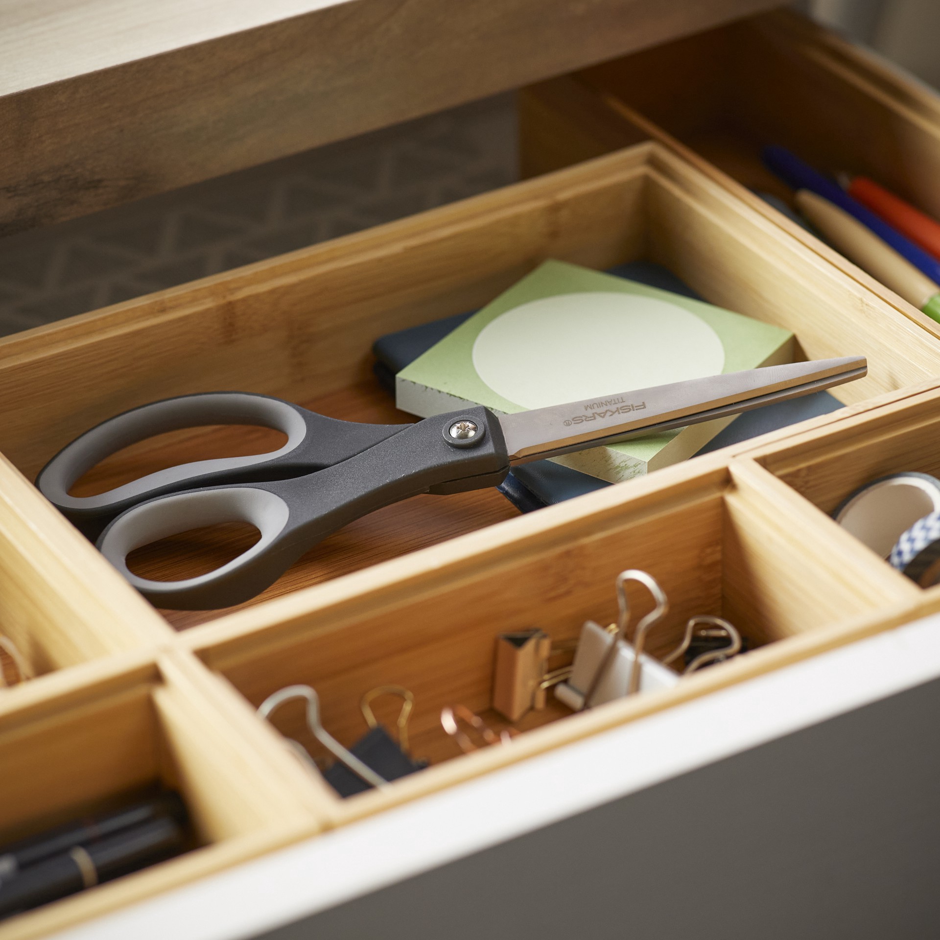 slide 6 of 6, Fiskars 8" Black Scissors, 2ct., 2 ct