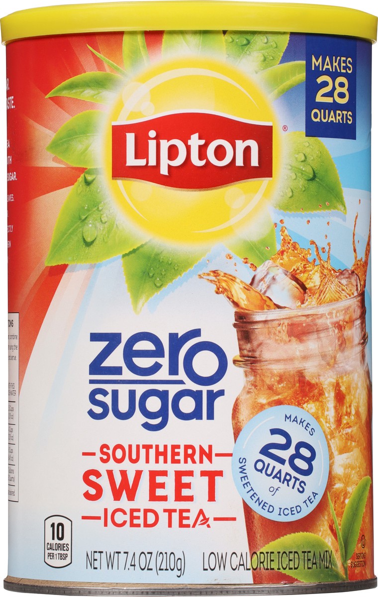 slide 6 of 9, Lipton Low Calorie Zero Sugar Southern Sweet Iced Tea Mix 7.4 oz, 7.4 oz