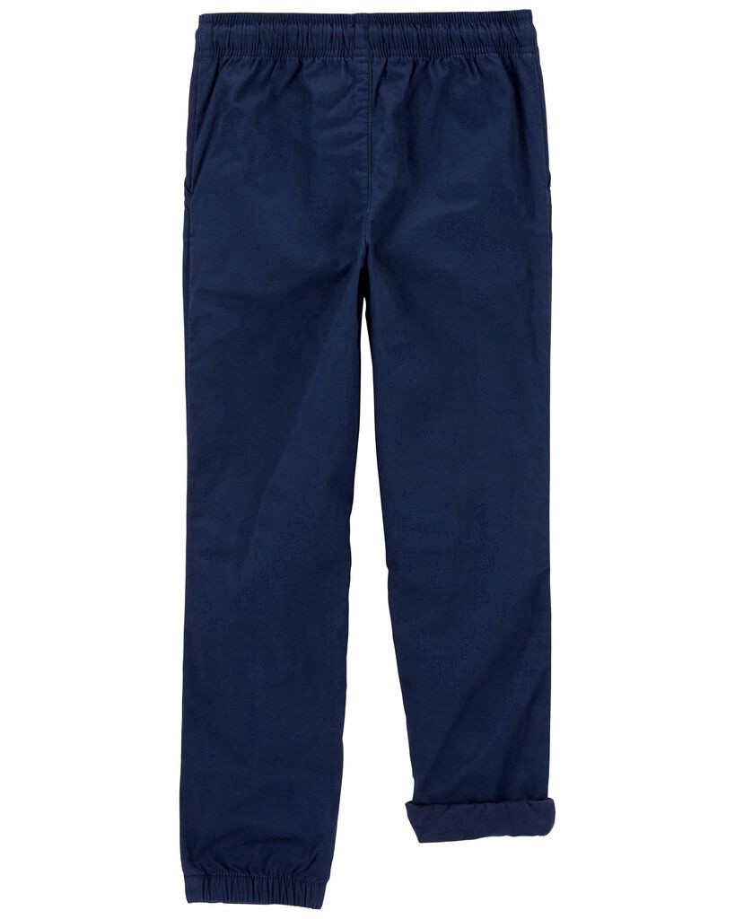 slide 2 of 4, Carters Kid Pull-On Poplin Pants Navy 4, 1 ct