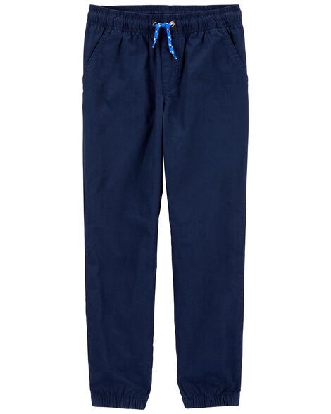 slide 1 of 4, Carters Kid Pull-On Poplin Pants Navy 4, 1 ct