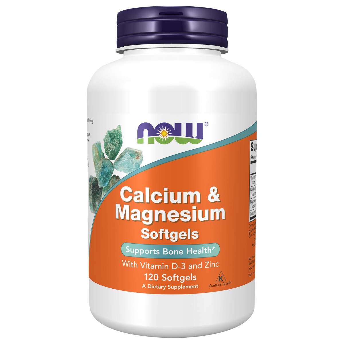 slide 1 of 4, NOW Calcium & Magnesium - 120 Softgels, 120 ct