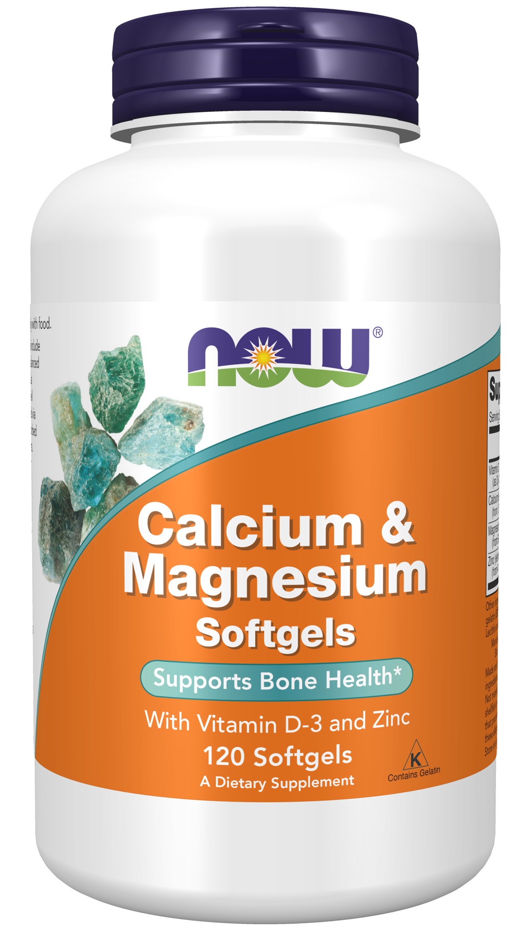 slide 1 of 4, NOW Calcium & Magnesium - 120 Softgels, 120 ct