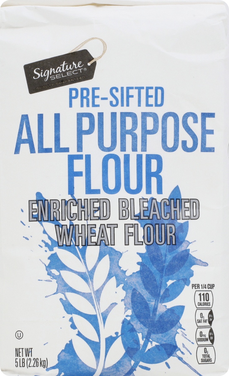 slide 3 of 9, Signature Select Pre-Sifted All Purpose Flour 5 lb, 