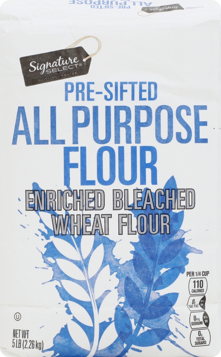 slide 5 of 9, Signature Select Pre-Sifted All Purpose Flour 5 lb, 