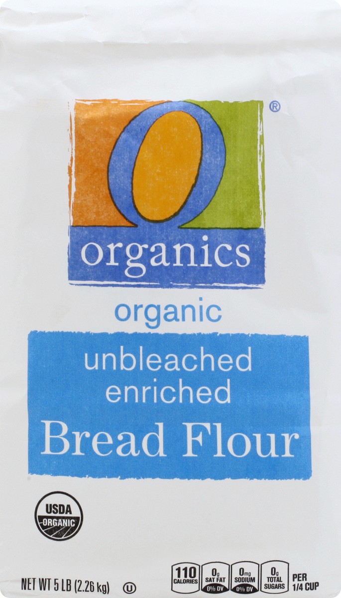 slide 4 of 9, O Organics Organic Flour Bread Unbleached Enriched - 5 Lb, 5 lb