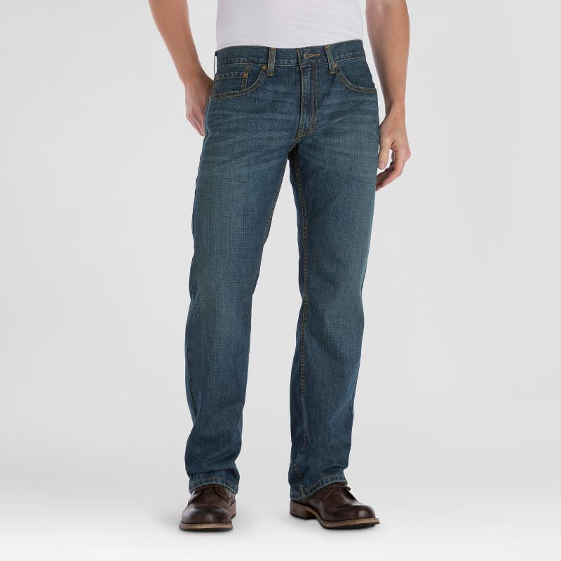 slide 1 of 4, DENIZEN from Levi's DENIZEN® from Levi's® Men's 285™ Relaxed Fit Jeans - Marine 36x34: Heavyweight Denim, Mid Rise, Straight Leg, Stretch Fabric, 1 ct