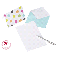 slide 3 of 9, American Greetings Blank Cards and Envelopes, Multi Dot, 20 ct