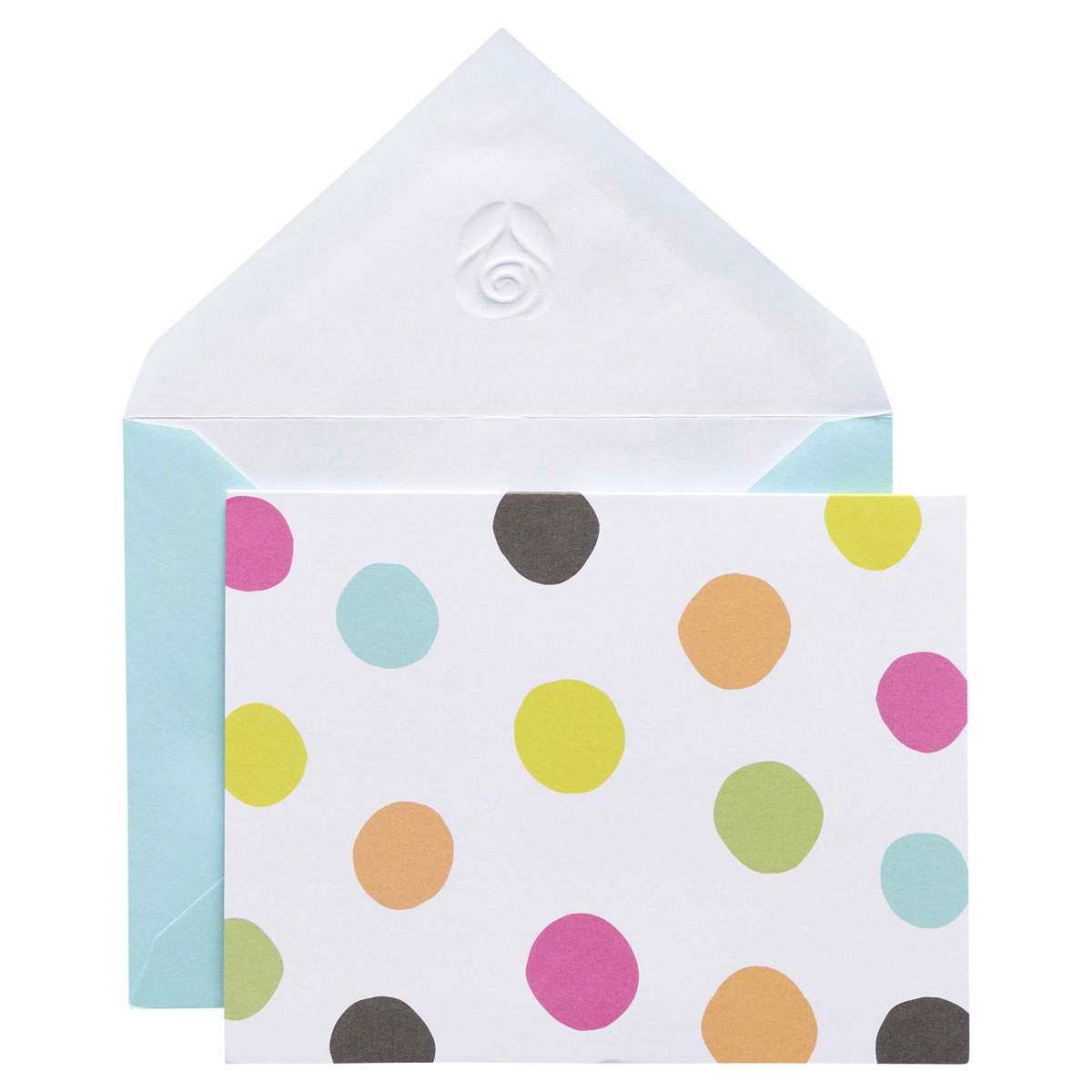 slide 1 of 9, American Greetings Blank Cards and Envelopes, Multi Dot, 20 ct