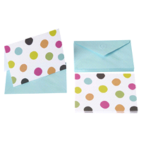 slide 7 of 9, American Greetings Blank Cards and Envelopes, Multi Dot, 20 ct