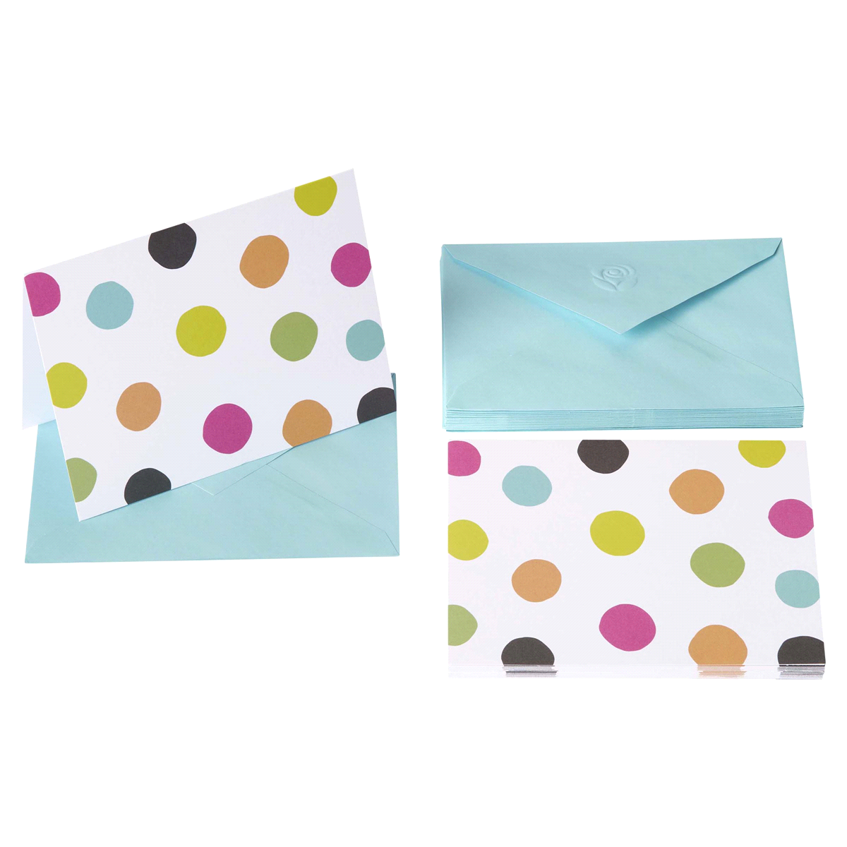slide 9 of 9, American Greetings Blank Cards and Envelopes, Multi Dot, 20 ct