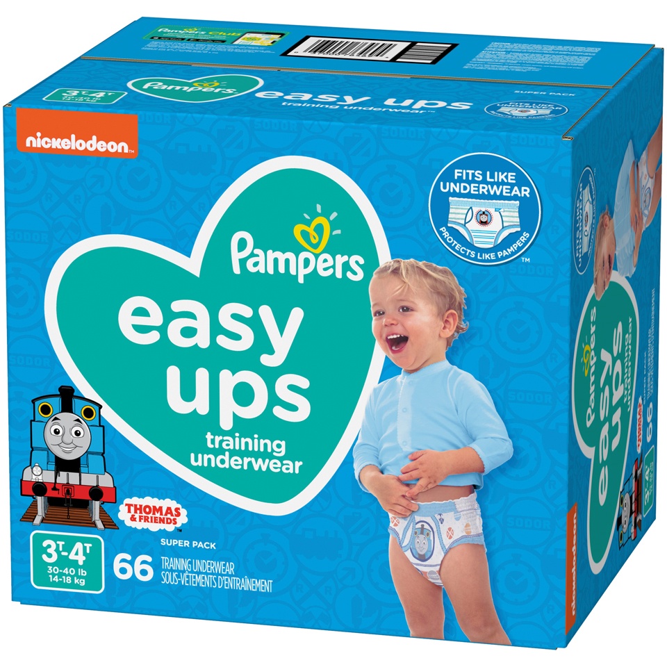 slide 3 of 3, Pampers Easy Ups Training Underwear Boys Size 5 3T-4T, 66 ct