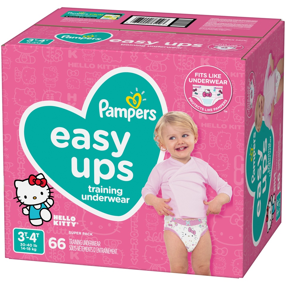 slide 3 of 3, Pampers Easy Ups Super Pack Trolls Size 3T-4T (30-40 lb) Training Underwear 66 ea, 66 ct