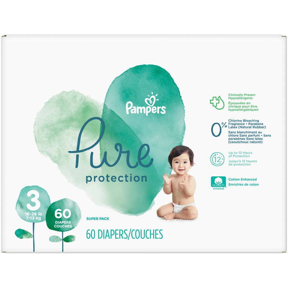 slide 2 of 4, Pampers Diapers 60 ea, 60 ct