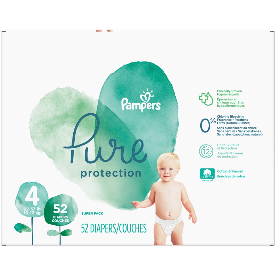 slide 2 of 4, Pampers Diapers 52 ea, 52 ct