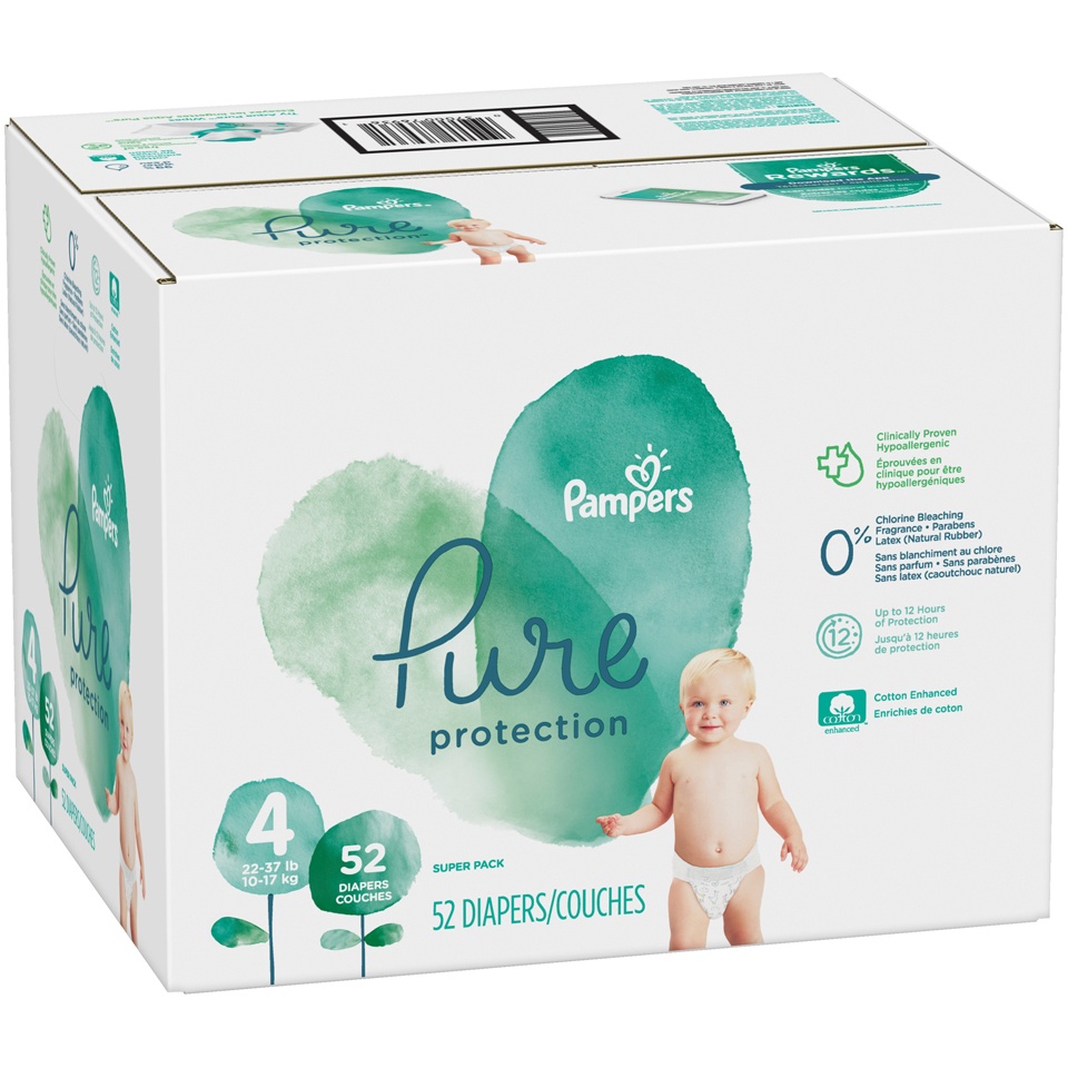 slide 3 of 4, Pampers Diapers 52 ea, 52 ct