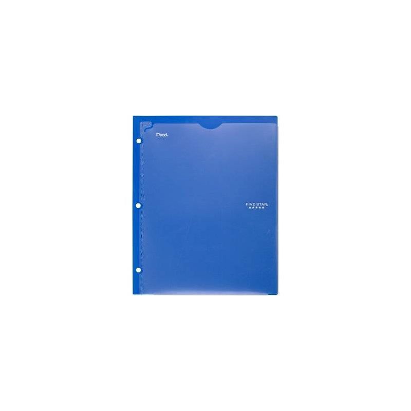 slide 12 of 13, Mead Five Star 2 Pocket Plastic Folder (Colors May Vary), 1 ct