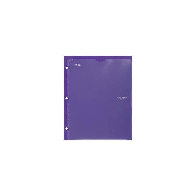 slide 9 of 13, Mead Five Star 2 Pocket Plastic Folder (Colors May Vary), 1 ct