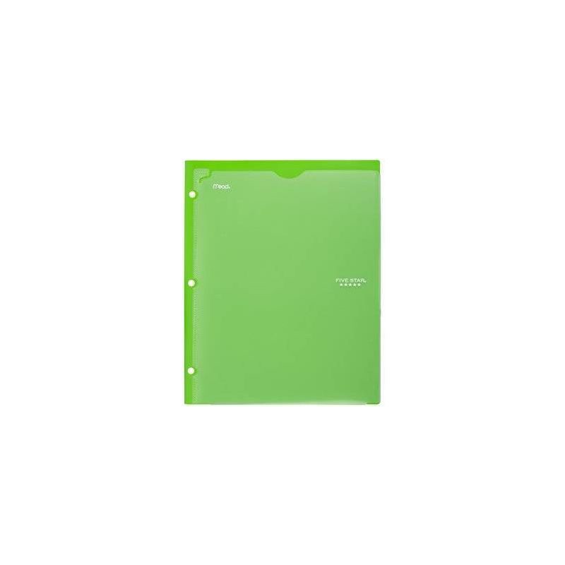 slide 10 of 13, Mead Five Star 2 Pocket Plastic Folder (Colors May Vary), 1 ct