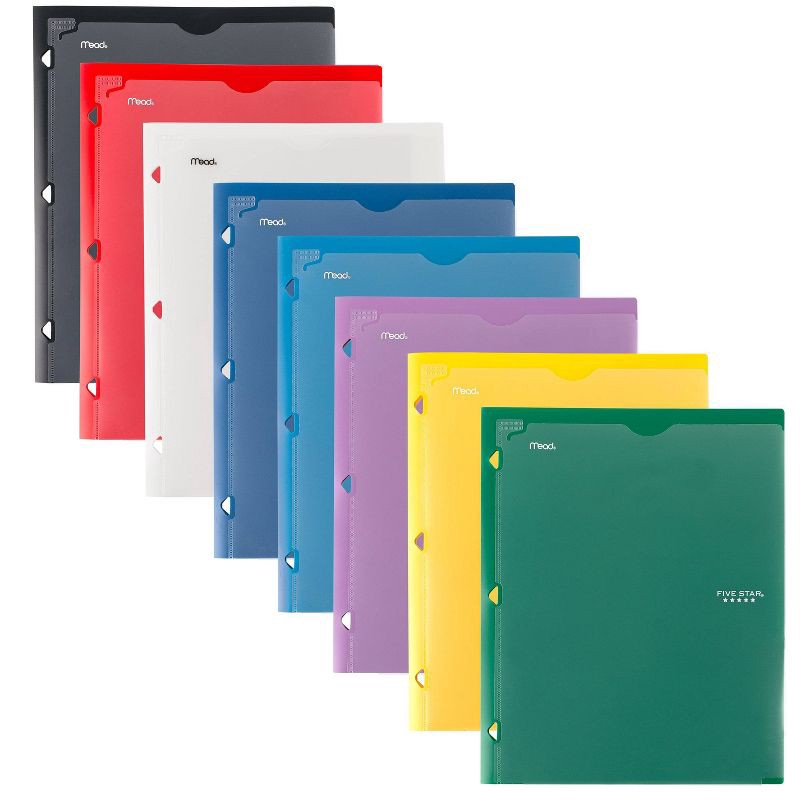 slide 1 of 13, Mead Five Star 2 Pocket Plastic Folder (Colors May Vary), 1 ct