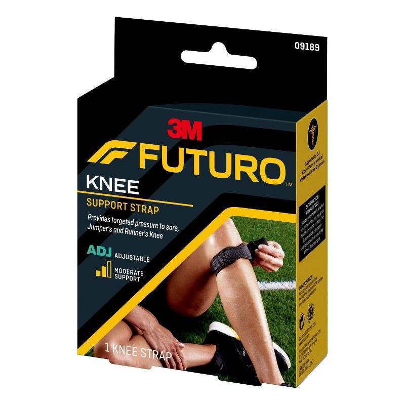 slide 2 of 10, FUTURO Adjustable Knee Strap, Stabilizing Patella Tendon Strap for Runners - 1pk, 1 ct