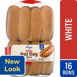 Kroger White Hot Dog Enriched Buns