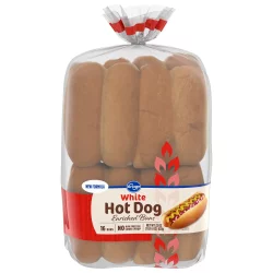 Kroger White Hot Dog Enriched Buns