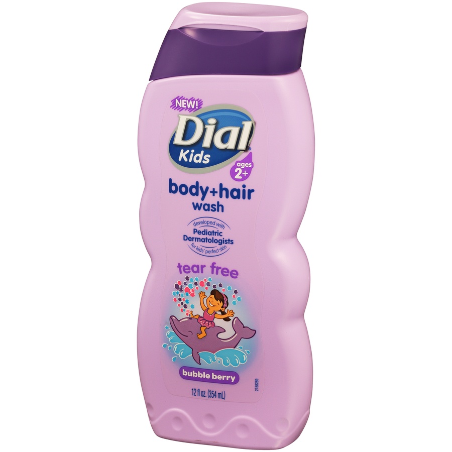 slide 6 of 7, Dial Body-Hair Wash Kids Bubble Berry, 12 fl oz