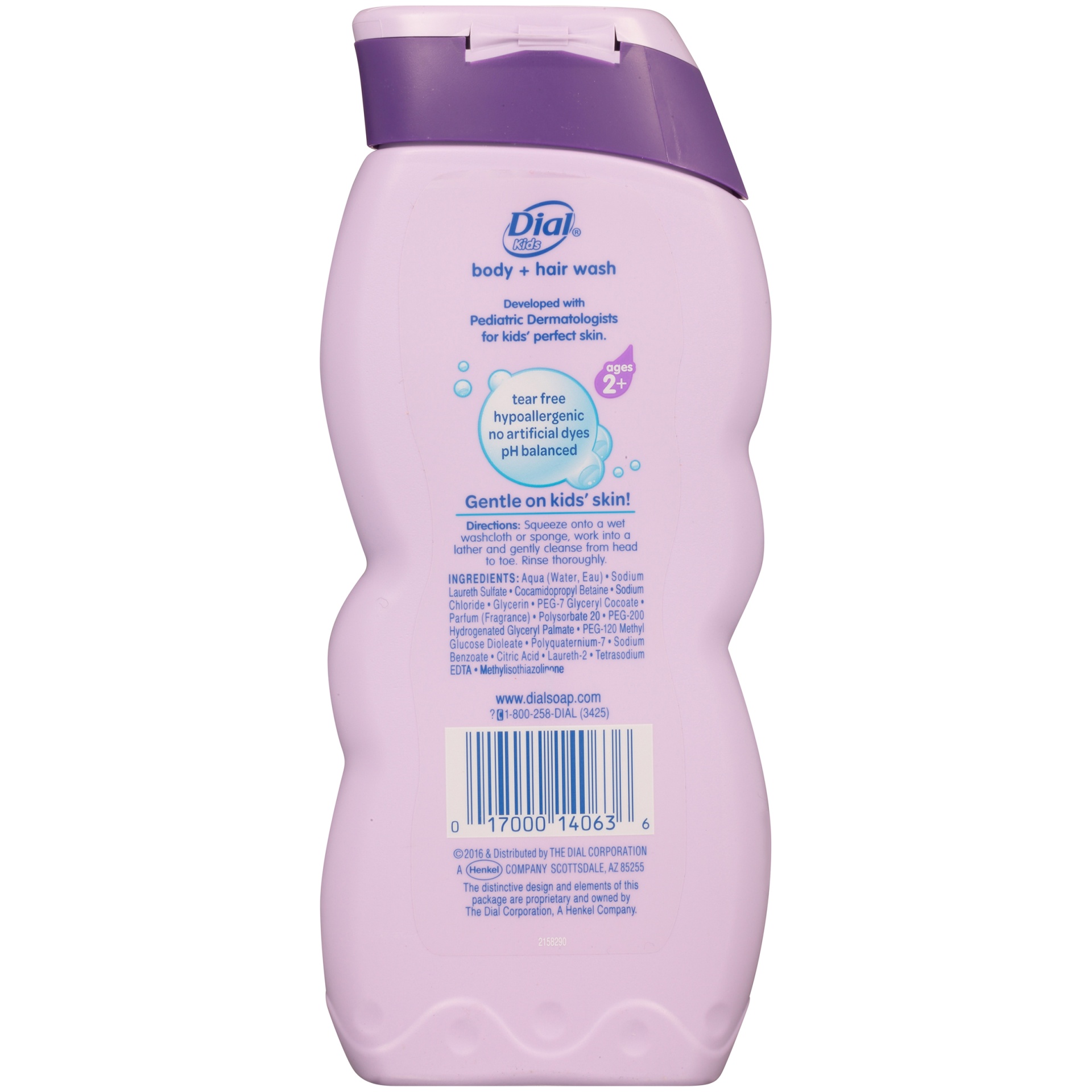 slide 5 of 7, Dial Body-Hair Wash Kids Bubble Berry, 12 fl oz