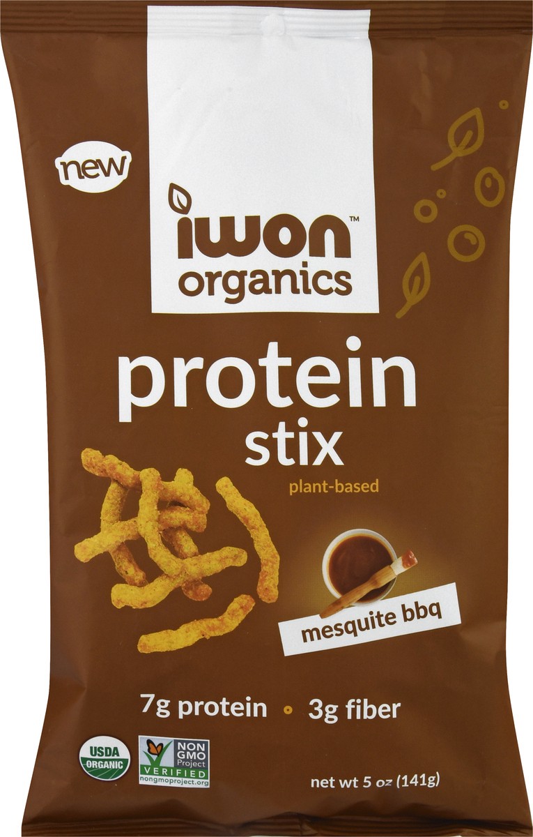slide 3 of 9, Iwon Organics Mesquite Bbq Protein Stix 5 oz, 5 oz