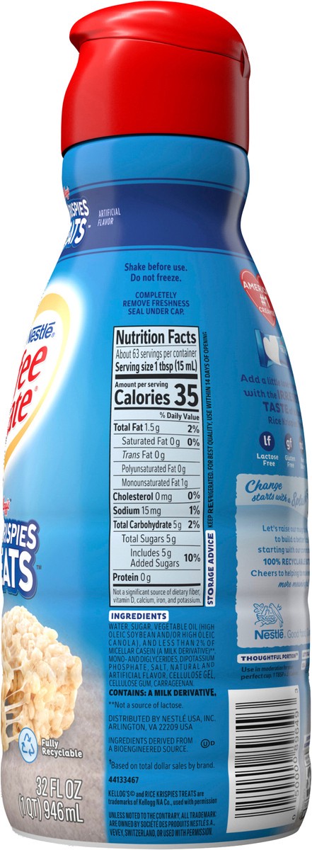 slide 3 of 7, Coffee mate NESTLE COFFEE MATE Rice Krispies Treats Coffee Creamer Bottle, 32 oz