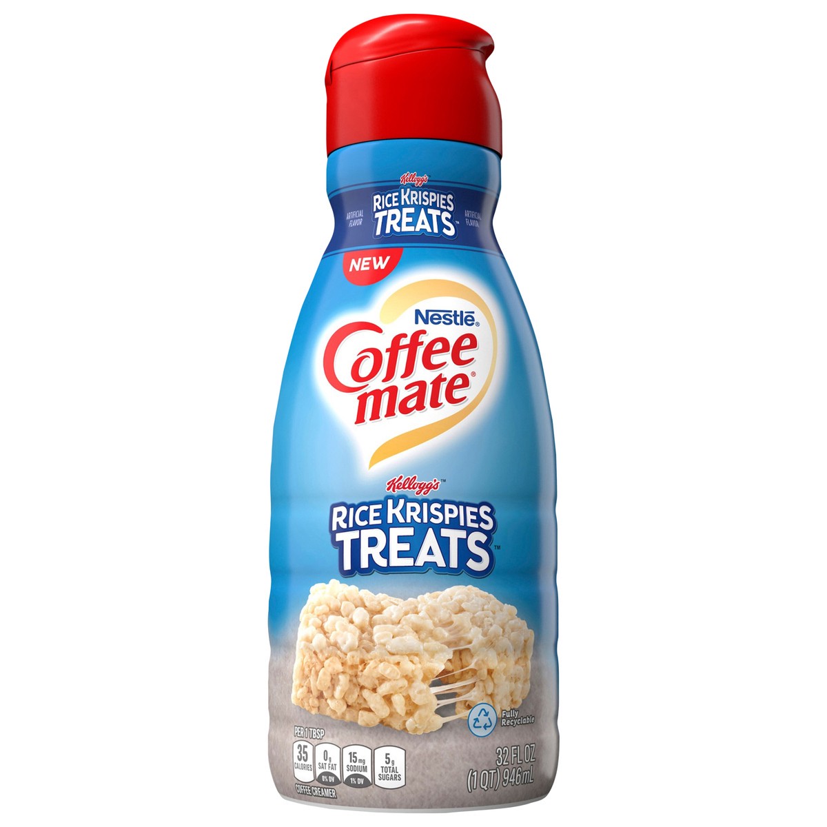 slide 1 of 7, Coffee mate NESTLE COFFEE MATE Rice Krispies Treats Coffee Creamer Bottle, 32 oz