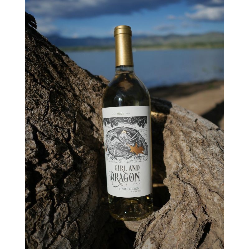 slide 3 of 3, Girl & Dragon The Girl & The Dragon Pinot Grigio White Wine - 750ml Bottle, 750 ml