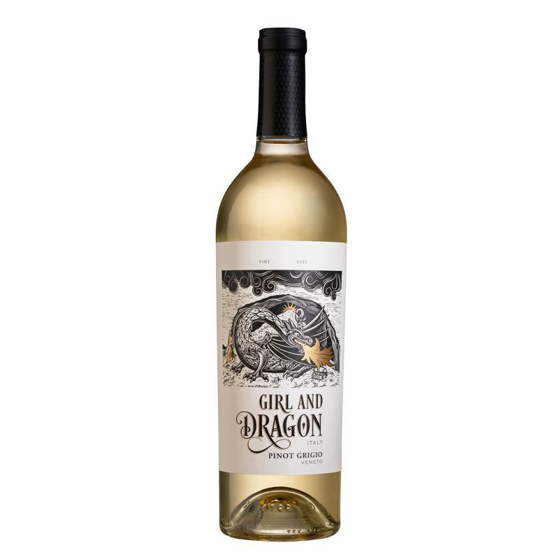 slide 1 of 3, Girl & Dragon The Girl & The Dragon Pinot Grigio White Wine - 750ml Bottle, 750 ml