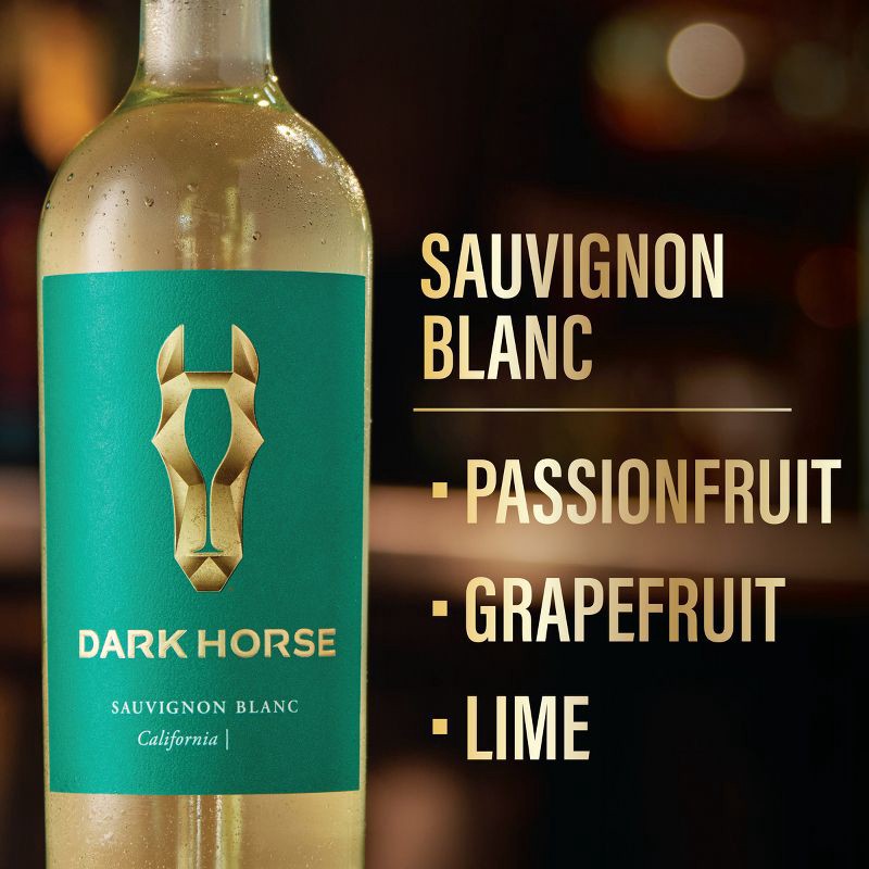 slide 4 of 8, Dark Horse Sauvignon Blanc White Wine - 750ml Bottle, 750 ml