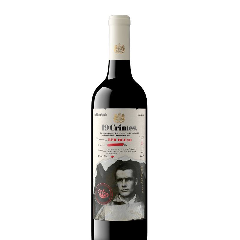 slide 1 of 8, 19 Crimes Red Blend Wine - 750ml Bottle, 750 ml