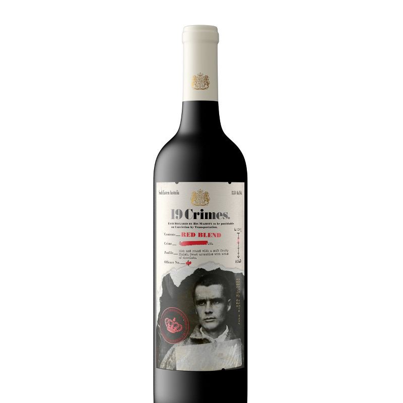 slide 1 of 7, 19 Crimes Red Blend Wine - 750ml Bottle, 750 ml