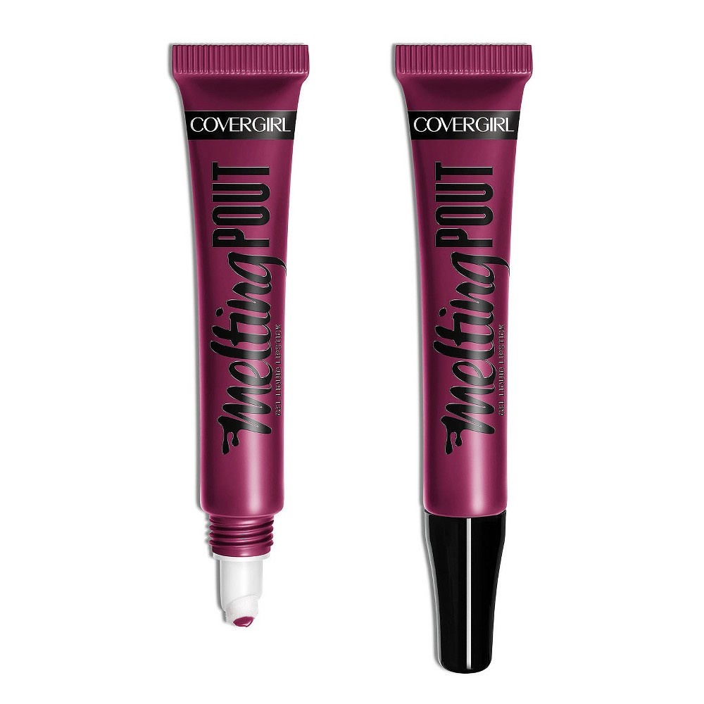 slide 9 of 10, Covergirl Colorlicious Melting Pout Gel Liquid Lipstick - 150 Raspberry Gelly, 0.24 oz