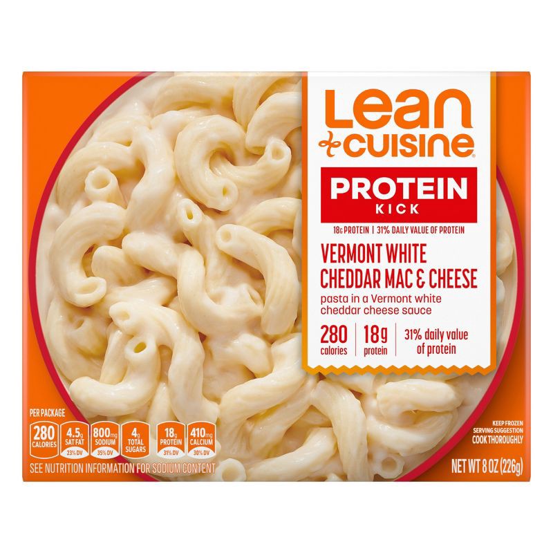 slide 1 of 15, Lean Cuisine Protein Kick Frozen Vermont White Cheddar Macaroni and Cheese - 8oz, 8 oz