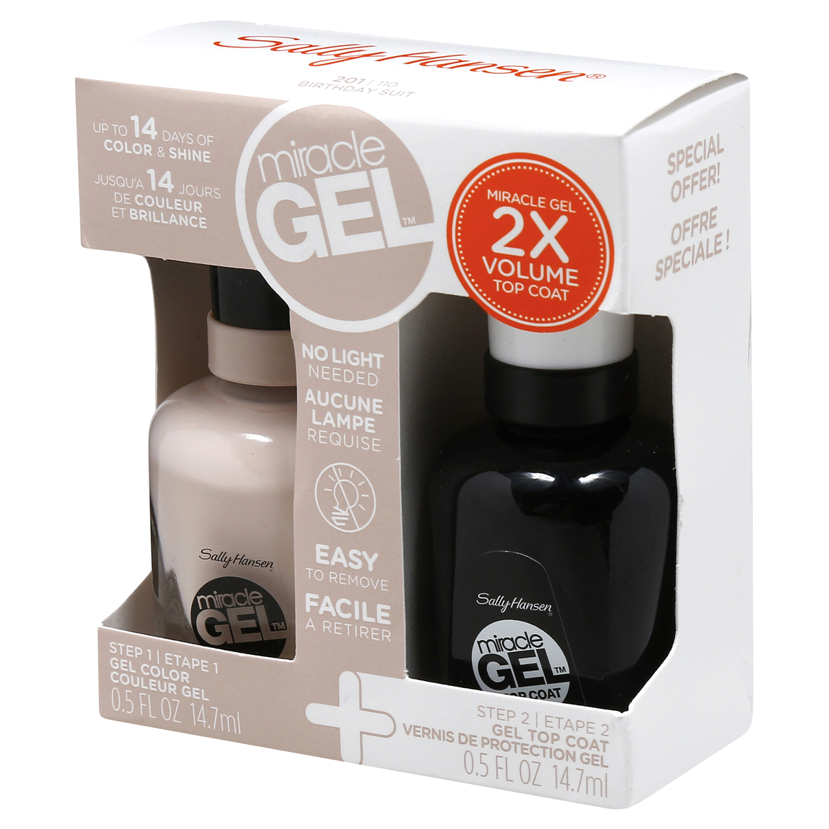 slide 4 of 8, Sally Hansen Miracle Gel Duo Nail Color - Birthday Suit, 1 fl oz