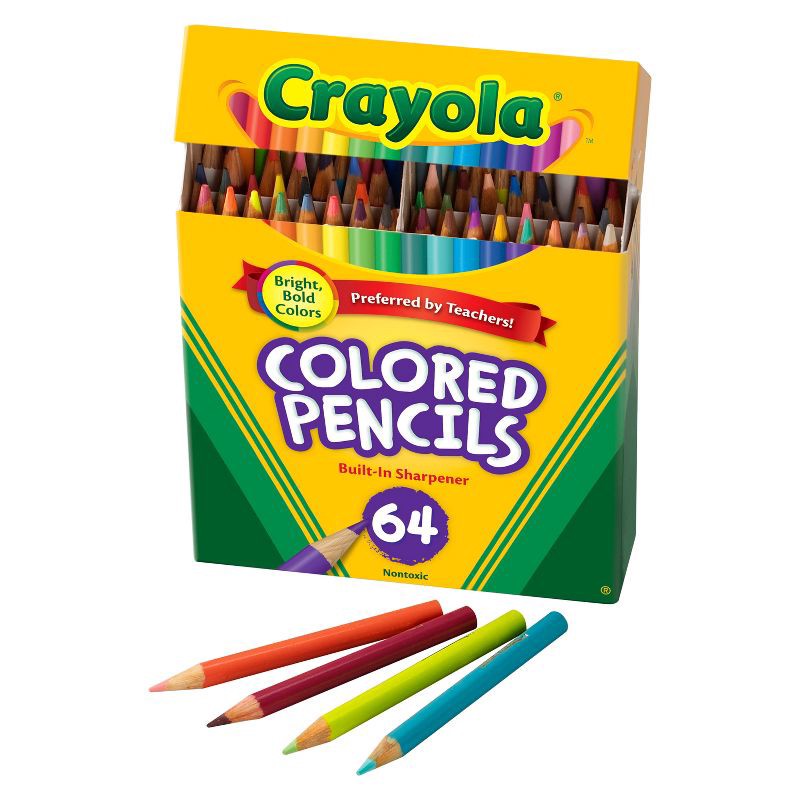 slide 2 of 3, Crayola 64ct Mini Colored Pencils, Assorted Colors, 64 ct