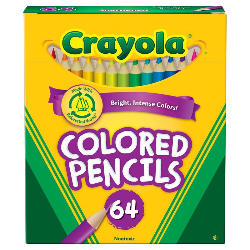 slide 1 of 3, Crayola 64ct Mini Colored Pencils, Assorted Colors, 64 ct