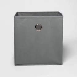 11" Fabric Cube Storage Bin Gray - Room Essentials™