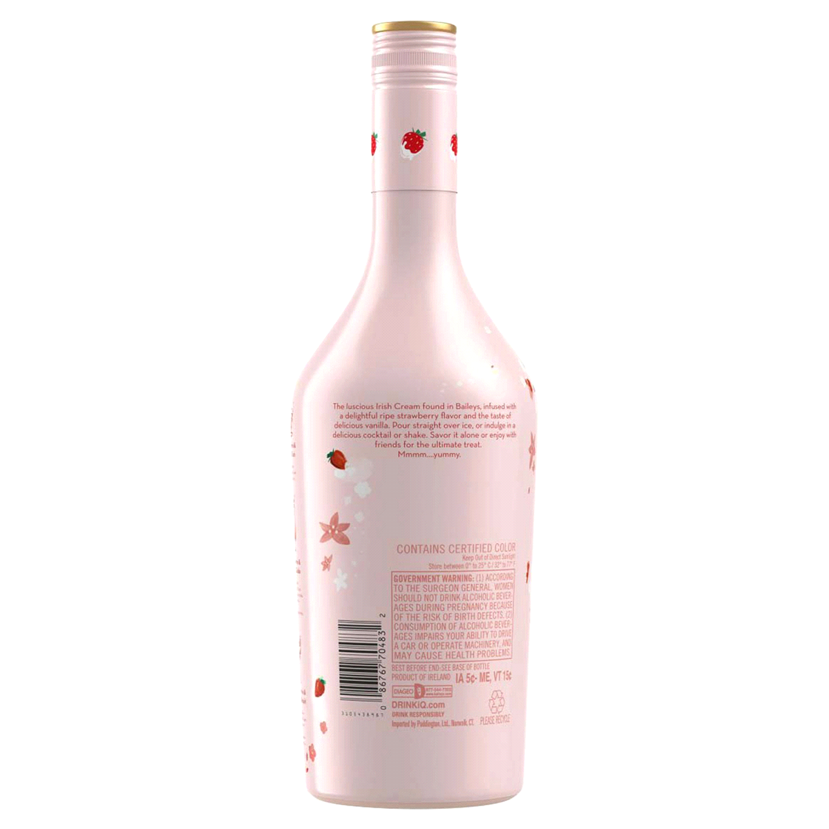 slide 2 of 2, Bailey's Strawberries & Cream Liqueur 750 ml, 750 ml