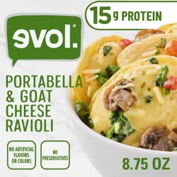 Evol Frozen Portabella and Goat Cheese Ravioli - 8.75oz