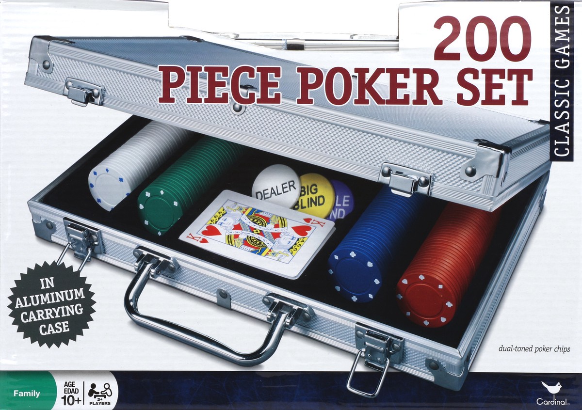 slide 2 of 4, Spin Master 200-piece Poker Set in Aluminum Storage Case, 200 ct