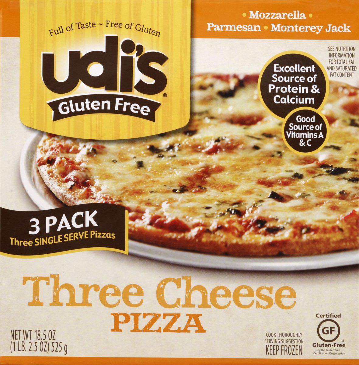 slide 4 of 4, Udi's Pizza 18.5 oz, 18.5 oz