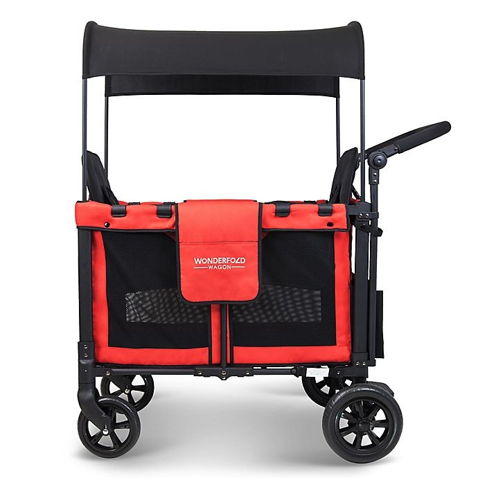 slide 2 of 7, WonderFold Wagon W2 Double Folding Stroller Wagon - Poppy Red, 1 ct