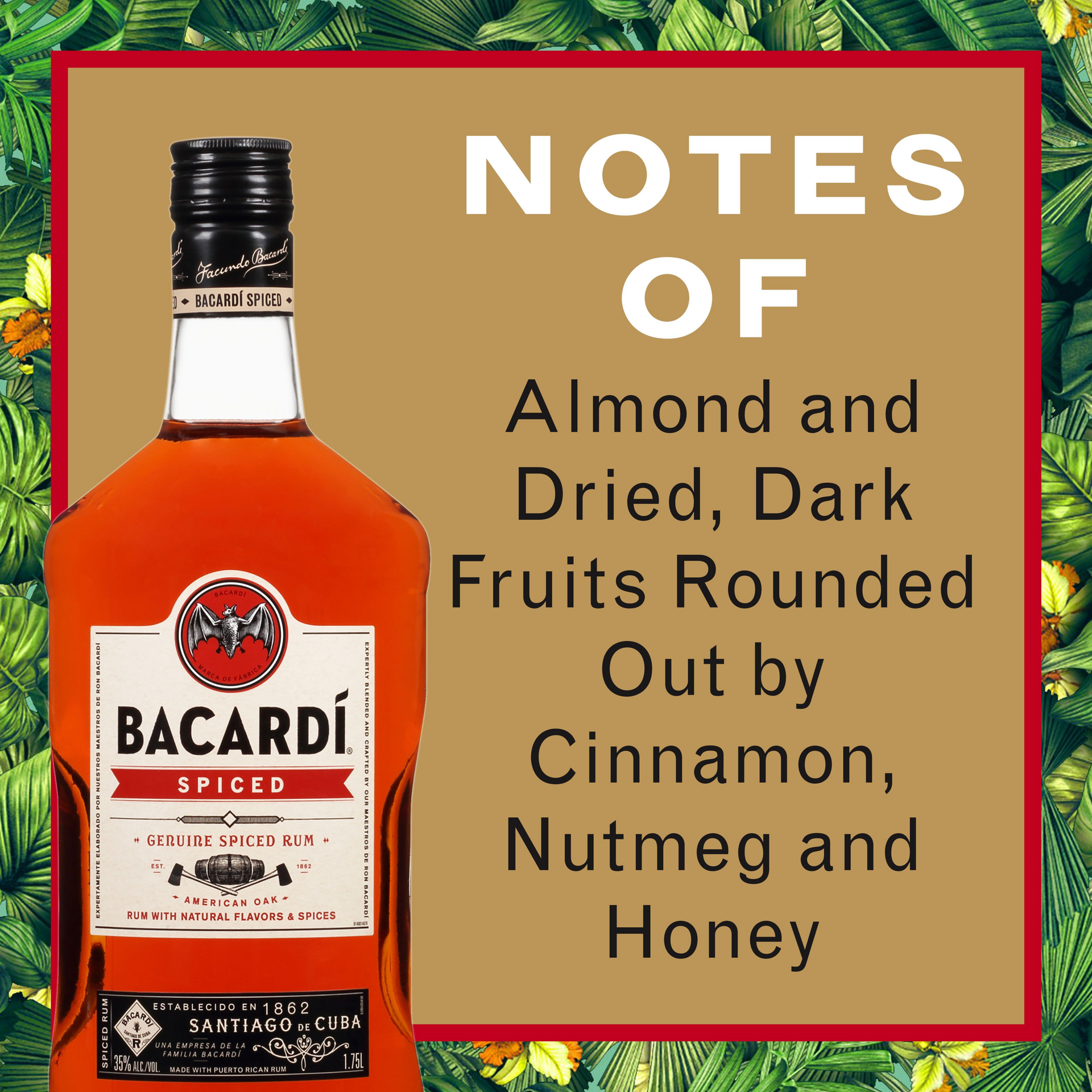 slide 3 of 5, Bacardi Genuine Spiced Rum 1.75 lt, 1.75 liter